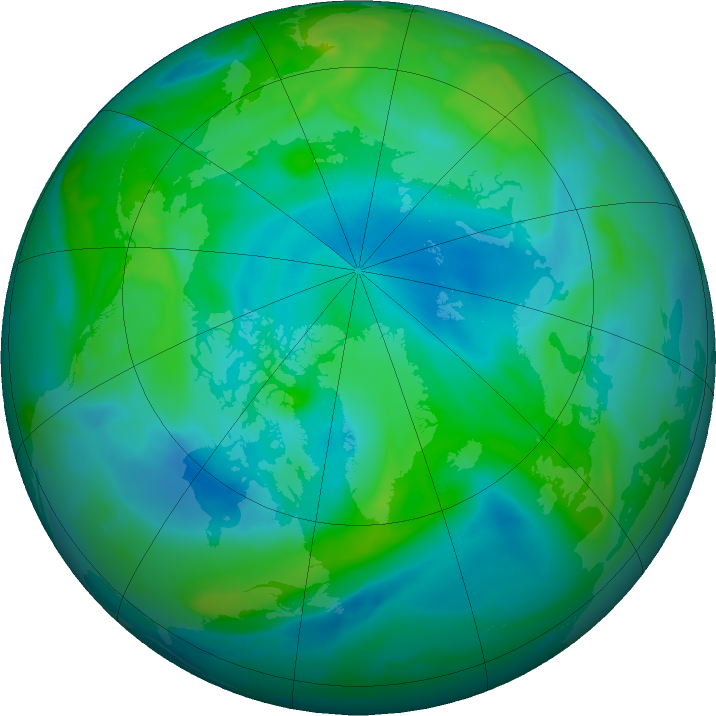 Arctic ozone map for 09 September 2017